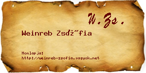 Weinreb Zsófia névjegykártya